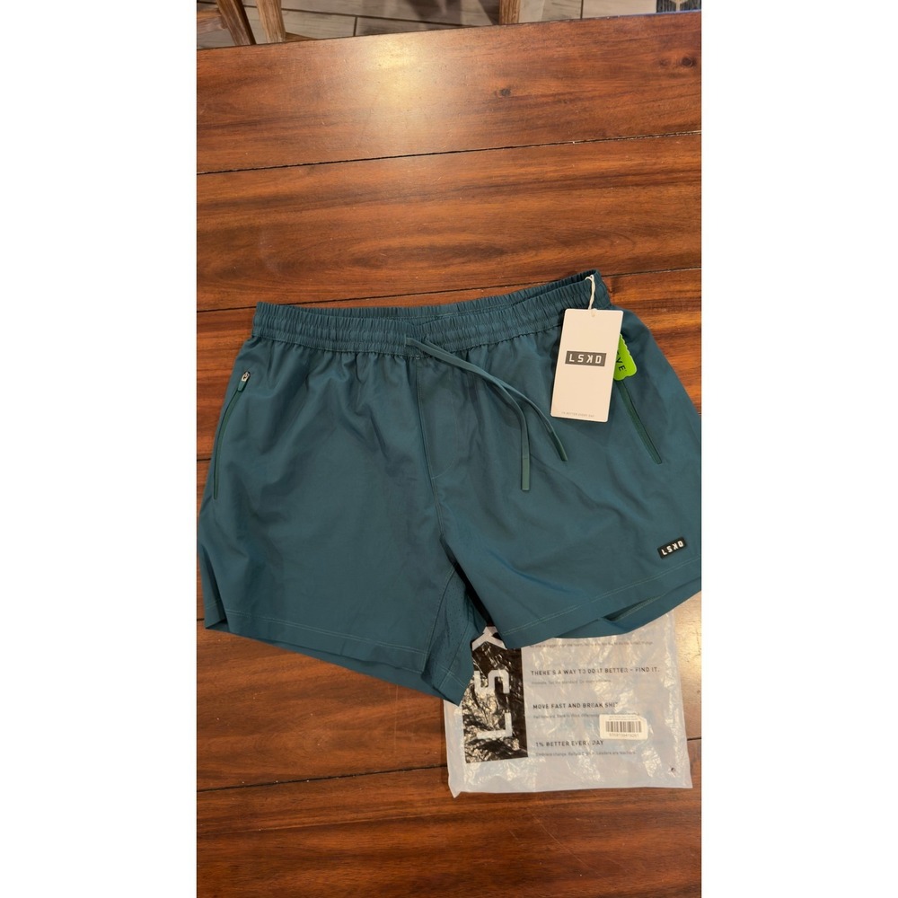 LSKD Mens Rep 5 Performance Short Deep Emerald‎ Green XL MAST0048 New NWT